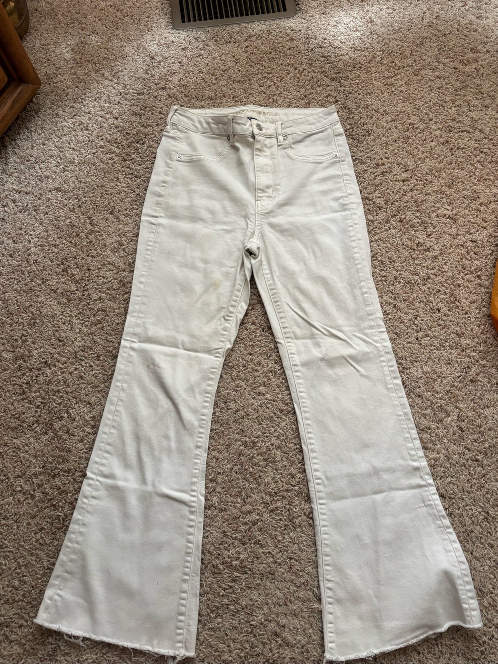 American Eagle Outfitters White Flared Jeans